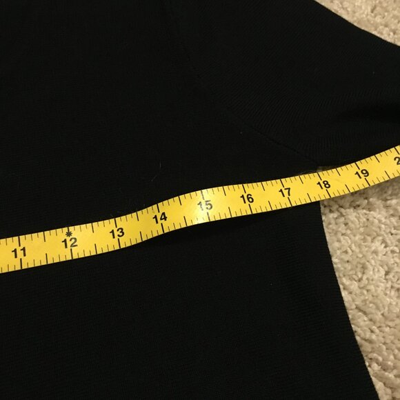 European Bylyse Black Die Cut Hem Designer Top - Picture 9 of 14